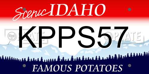 KPPS57 Idaho License Plate