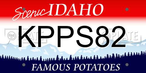 KPPS82 Idaho License Plate