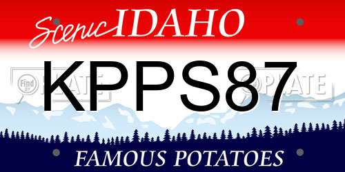 KPPS87 Idaho License Plate