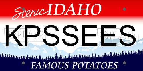 KPSSEES Idaho License Plate