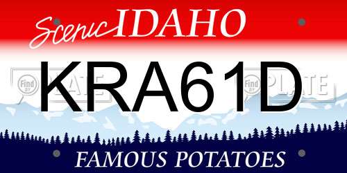 KRA61D Idaho License Plate