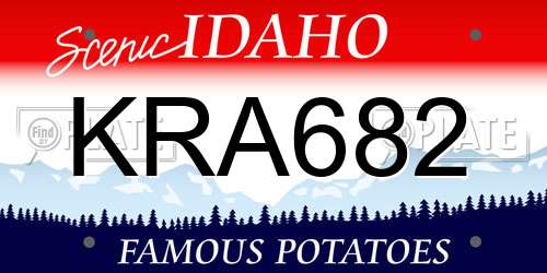 KRA682 Idaho License Plate