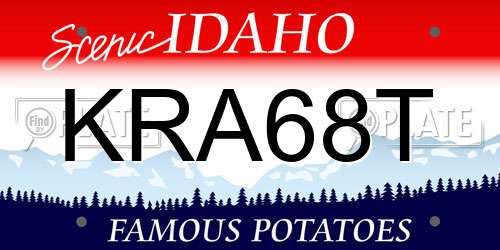 KRA68T Idaho License Plate