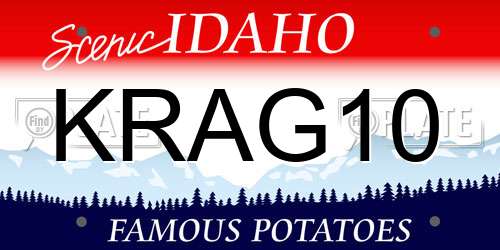 KRAG10 Idaho License Plate