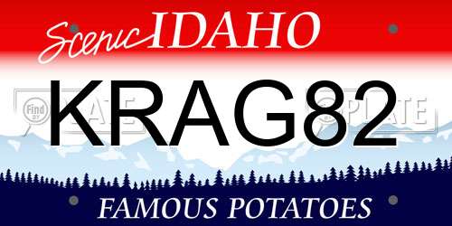 KRAG82 Idaho License Plate