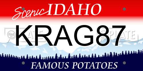 KRAG87 Idaho License Plate