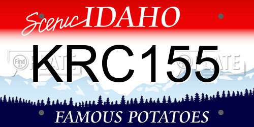 KRC155 Idaho License Plate