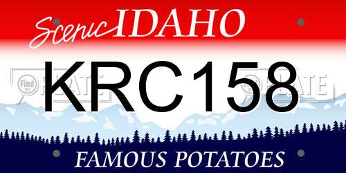 KRC158 Idaho License Plate
