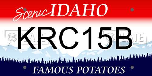 KRC15B Idaho License Plate