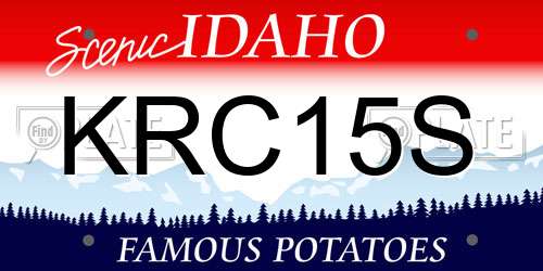 KRC15S Idaho License Plate