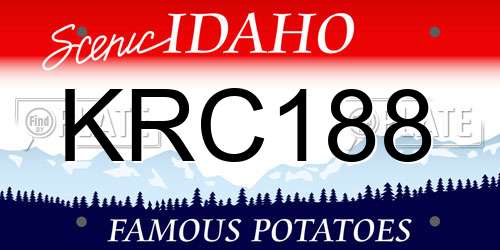 KRC188 Idaho License Plate