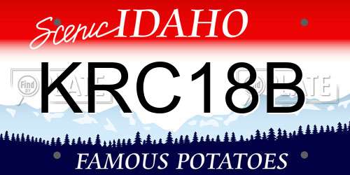 KRC18B Idaho License Plate
