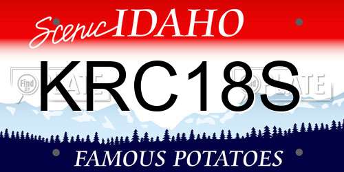 KRC18S Idaho License Plate