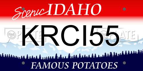 KRCI55 Idaho License Plate