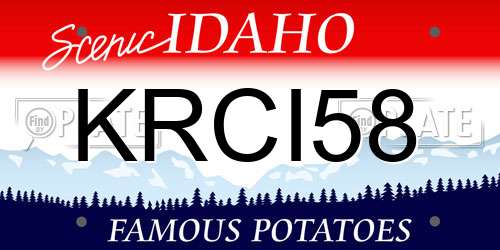 KRCI58 Idaho License Plate
