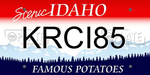 KRCI85 Idaho License Plate