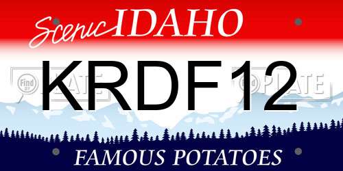 KRDF12 Idaho License Plate
