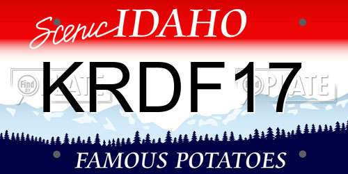 KRDF17 Idaho License Plate