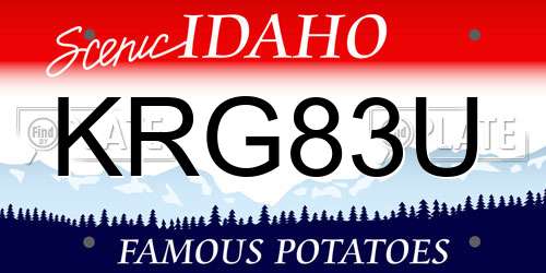 KRG83U Idaho License Plate