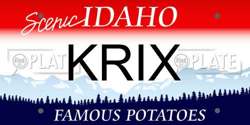KRIX Idaho License Plate