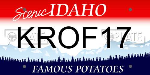 KROF17 Idaho License Plate