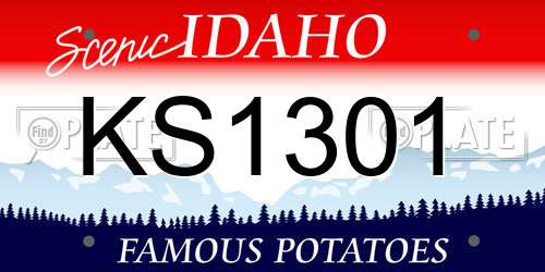 KS1301 Idaho License Plate