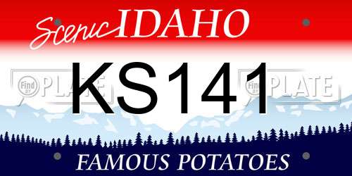 KS141 Idaho License Plate