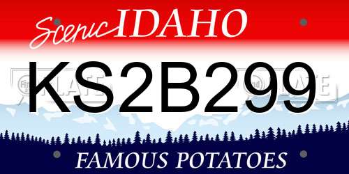 KS2B299 Idaho License Plate