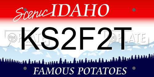KS2F2T Idaho License Plate