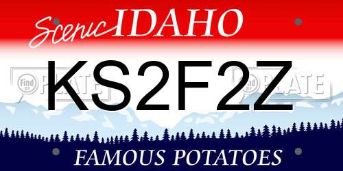 KS2F2Z Idaho License Plate