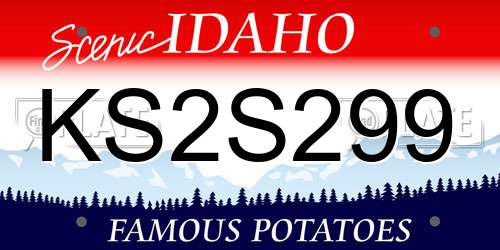 KS2S299 Idaho License Plate