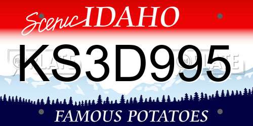 KS3D995 Idaho License Plate