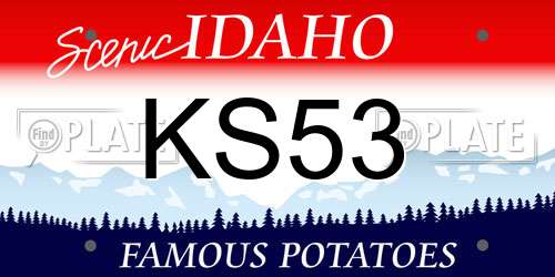 KS53 Idaho License Plate