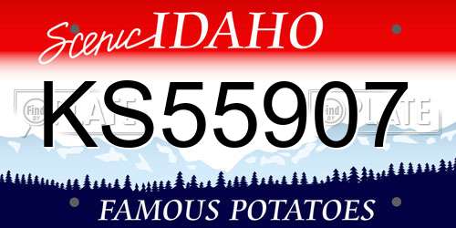 KS55907 Idaho License Plate