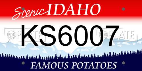 KS6007 Idaho License Plate