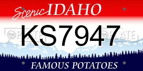KS7947 Idaho License Plate