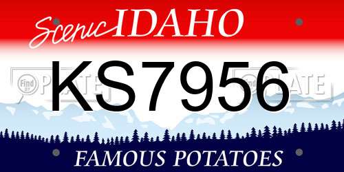 KS7956 Idaho License Plate