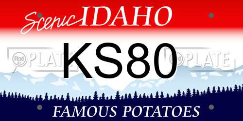 KS80 Idaho License Plate
