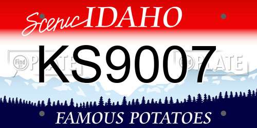 KS9007 Idaho License Plate