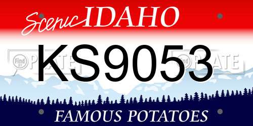 KS9053 Idaho License Plate