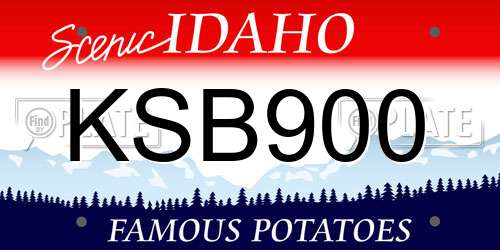 KSB900 Idaho License Plate