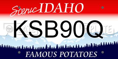 KSB90Q Idaho License Plate
