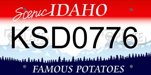 KSD0776 Idaho License Plate