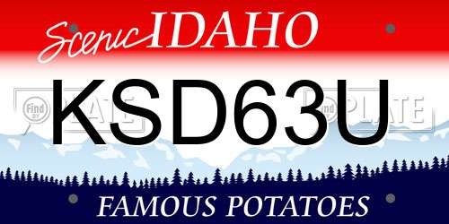 KSD63U Idaho License Plate