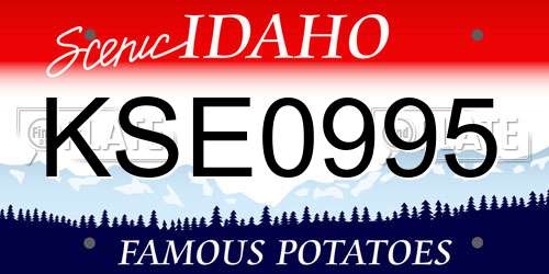 KSE0995 Idaho License Plate
