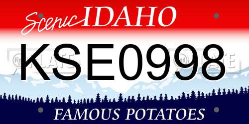 KSE0998 Idaho License Plate