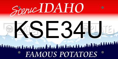 KSE34U Idaho License Plate