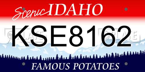 KSE8162 Idaho License Plate