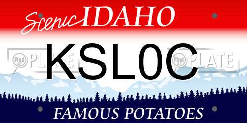 KSL0C Idaho License Plate