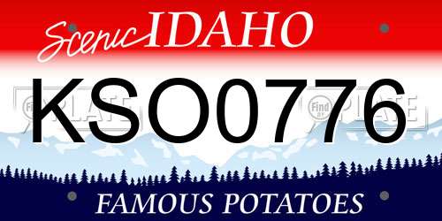 KSO0776 Idaho License Plate
